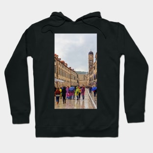 Rainy Day on the Stradun, Dubrovnik Hoodie